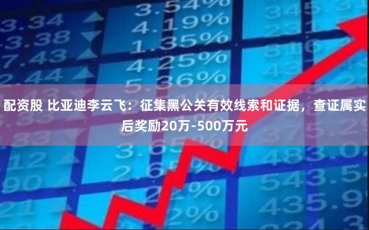 配资股 比亚迪李云飞：征集黑公关有效线索和证据，查证属实后奖励20万-500万元