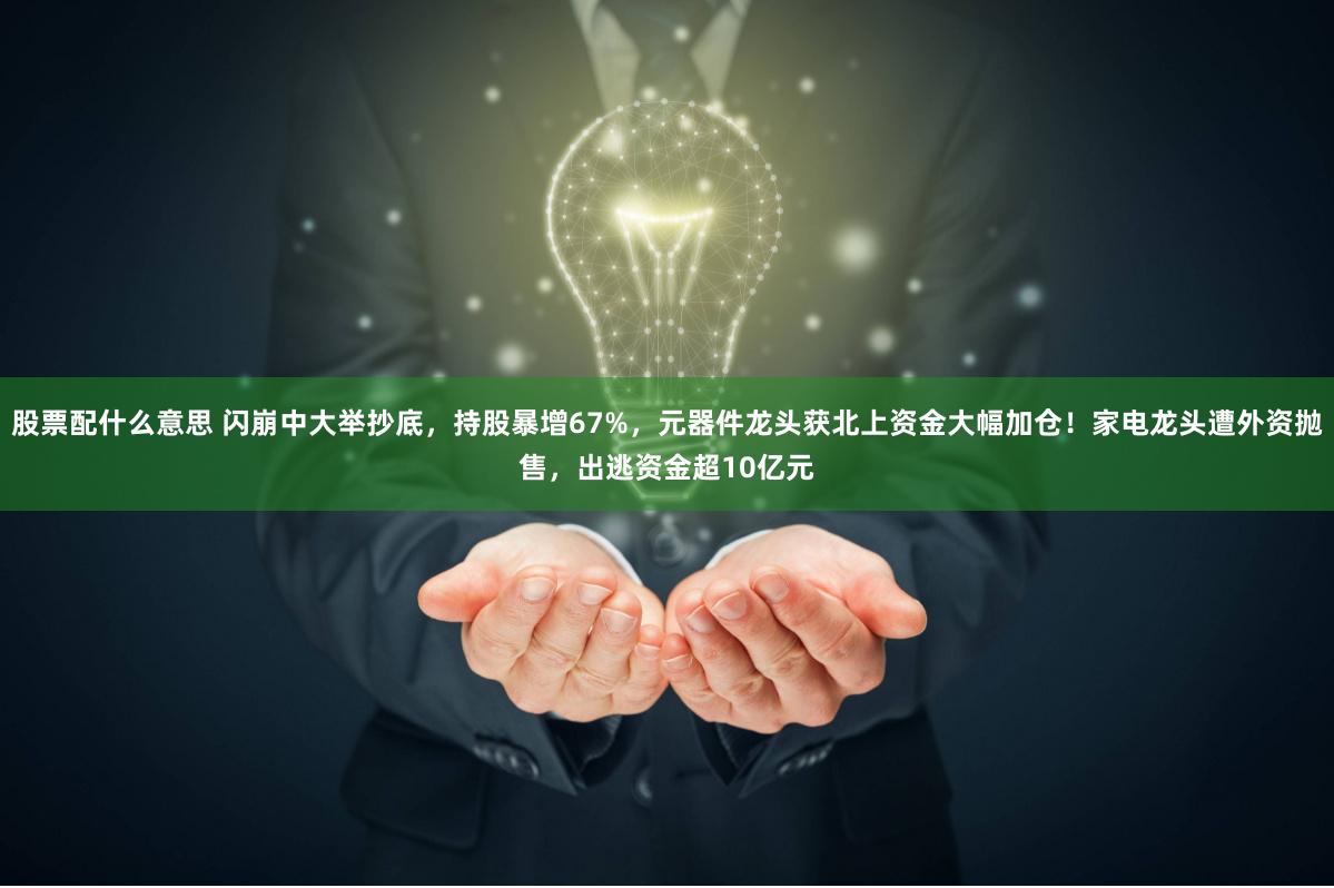 股票配什么意思 闪崩中大举抄底，持股暴增67%，元器件龙头获北上资金大幅加仓！家电龙头遭外资抛售，出逃资金超10亿元